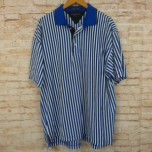 Tommy Hilfiger Golf 100% Cotton Blue/white stripe L Mens Polo